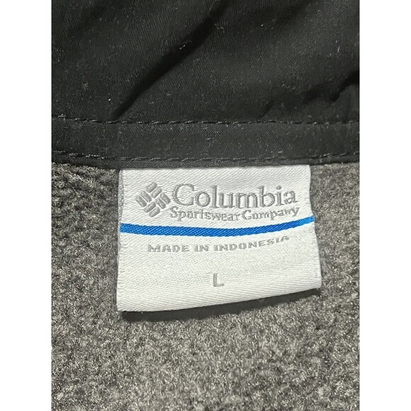 Columbia Men's LG Gray Soft Sweater Knit Fleece Lined Long Sleeve 1/4 Zip Shirt - Picture 9 of 10